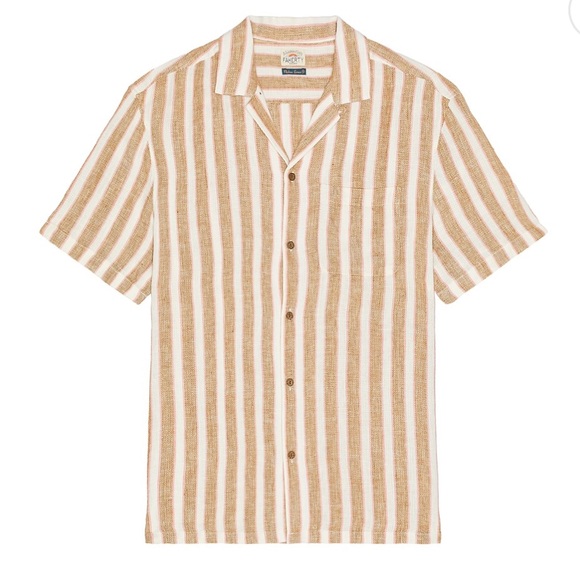 Faherty Other - Faherty Palma Linen Camp Shirt in “Sienna Valley Stripe”
